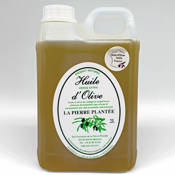Huile d'olive fruitée vierge extra bidon plastique 2 litres