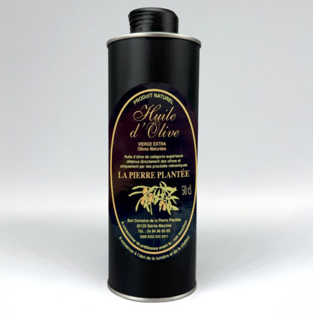 Huile d'olive fruitée noire maturée bouteille 50cl