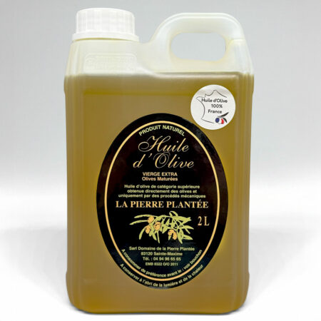 Huile d'olive fruitée noire maturée bidon plastique 2 litres